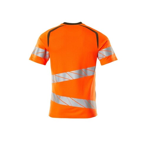 T-Shirt, moderne Passform / Gr. L  ONE,  Hi-vis Orange/Moosgrün Produktbild Additional View 1 L
