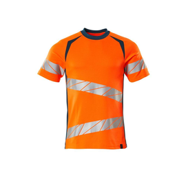 T-Shirt, moderne Passform / Gr. 2XLONE,  Hi-vis Orange/Dunkelpetroleum Produktbild