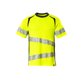 T-Shirt, moderne Passform / Gr. 2XLONE,  Hi-vis Gelb/Schwarzblau Produktbild