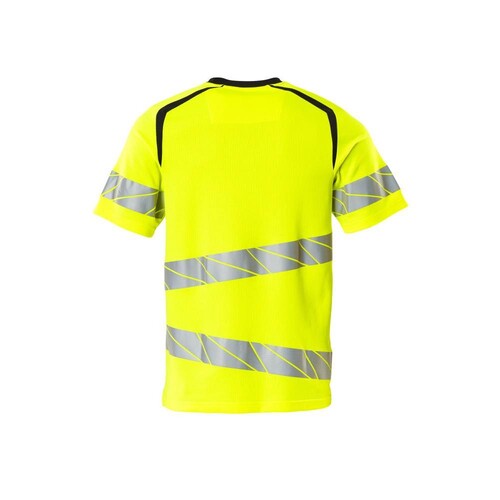 T-Shirt, moderne Passform / Gr. L  ONE,  Hi-vis Gelb/Schwarzblau Produktbild Additional View 1 L