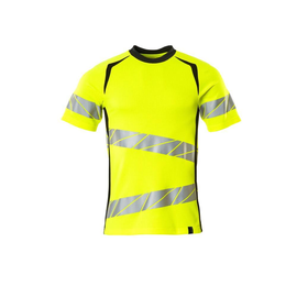 T-Shirt, moderne Passform / Gr. L  ONE,  Hi-vis Gelb/Schwarz Produktbild