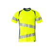 T-Shirt, moderne Passform / Gr. 4XLONE,  Hi-vis Gelb/Dunkelpetroleum Produktbild
