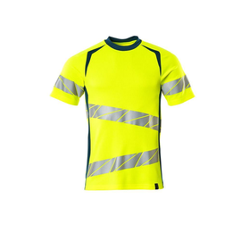 T-Shirt, moderne Passform / Gr. L  ONE,  Hi-vis Gelb/Dunkelpetroleum Produktbild