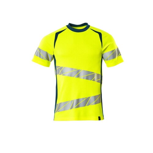 T-Shirt, moderne Passform / Gr. M  ONE,  Hi-vis Gelb/Dunkelpetroleum Produktbild