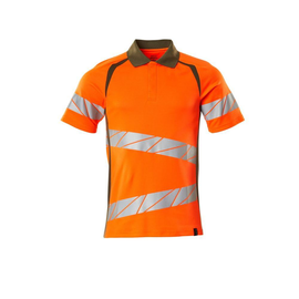 Polo-Shirt, moderne Passform / Gr.  3XLONE, Hi-vis Orange/Moosgrün Produktbild