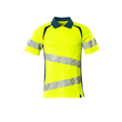 Polo-Shirt, moderne Passform / Gr. M   ONE, Hi-vis Gelb/Dunkelpetroleum Produktbild