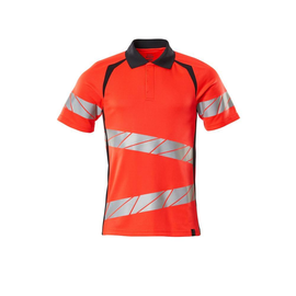 Polo-Shirt, moderne Passform / Gr. L   ONE, Hi-vis Rot/Schwarzblau Produktbild