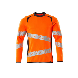 Sweatshirt, moderne Passform / Gr. L   ONE, Hi-vis Orange/Schwarzblau Produktbild