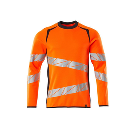 Sweatshirt, moderne Passform / Gr. M   ONE, Hi-vis Orange/Schwarzblau Produktbild