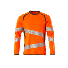 Sweatshirt, moderne Passform / Gr.  4XLONE, Hi-vis Orange/Moosgrün Produktbild