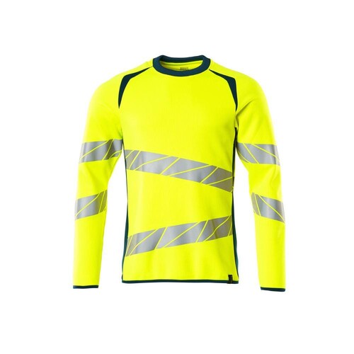 Sweatshirt, moderne Passform / Gr. M   ONE, Hi-vis Gelb/Dunkelpetroleum Produktbild