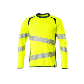 Sweatshirt, moderne Passform / Gr. XS  ONE, Hi-vis Gelb/Dunkelpetroleum Produktbild