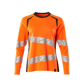 T-Shirt, Langarm, Damenpassform / Gr.  2XLONE, Hi-vis Orange/Dunkelanthrazit Produktbild