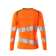 T-Shirt, Langarm, Damenpassform / Gr.  XS ONE, Hi-vis Orange/Moosgrün Produktbild Additional View 1 S