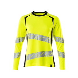 T-Shirt, Langarm, Damenpassform / Gr.  2XLONE, Hi-vis Gelb/Schwarz Produktbild