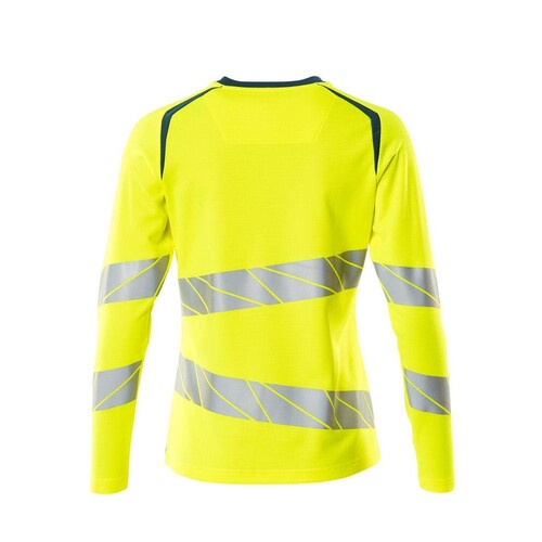 T-Shirt, Langarm, Damenpassform / Gr.  XS ONE, Hi-vis Gelb/Dunkelpetroleum Produktbild Additional View 1 L