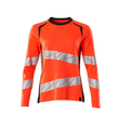 T-Shirt, Langarm, Damenpassform / Gr. M  ONE, Hi-vis Rot/Schwarzblau Produktbild