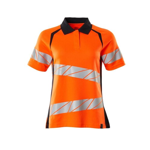 Polo-Shirt, Damenpassform / Gr. XS ONE,  Hi-vis Orange/Schwarzblau Produktbild