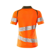 Polo-Shirt, Damenpassform / Gr. S  ONE,  Hi-vis Orange/Moosgrün Produktbild Additional View 1 S