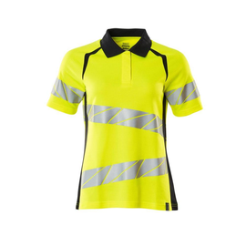 Polo-Shirt, Damenpassform / Gr. XS ONE,  Hi-vis Gelb/Schwarzblau Produktbild