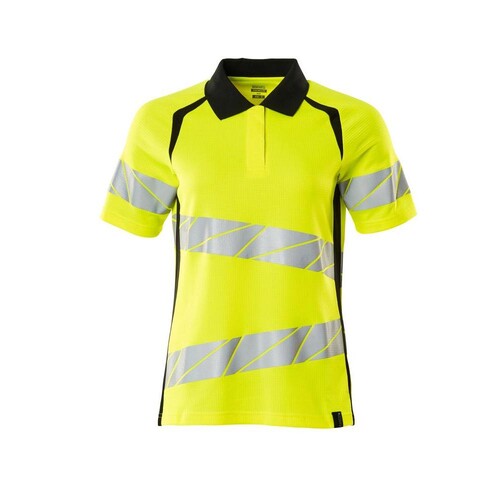 Polo-Shirt, Damenpassform / Gr. S  ONE,  Hi-vis Gelb/Schwarz Produktbild