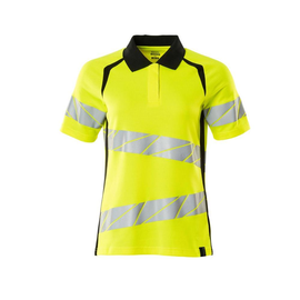 Polo-Shirt, Damenpassform / Gr. XS ONE,  Hi-vis Gelb/Schwarz Produktbild