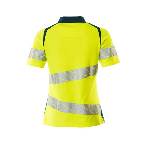 Polo-Shirt, Damenpassform / Gr. 2XLONE,  Hi-vis Gelb/Dunkelpetroleum Produktbild Additional View 1 L