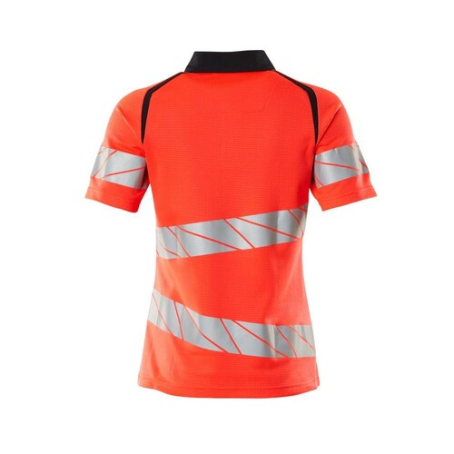 Polo-Shirt, Damenpassform / Gr. S  ONE,  Hi-vis Rot/Schwarzblau Produktbild Additional View 1 L