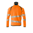 Fleecepullover mit Reißverschluss  Microfleecejacke / Gr. S, Hi-vis  Orange/Schwarzblau Produktbild Additional View 1 S