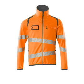 Fleecepullover mit Reißverschluss  Microfleecejacke / Gr. L, Hi-vis  Orange/Dunkelanthrazit Produktbild