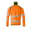 Fleecepullover mit Reißverschluss  Microfleecejacke / Gr. S, Hi-vis  Orange/Moosgrün Produktbild Additional View 1 S
