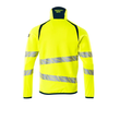 Fleecepullover mit Reißverschluss  Microfleecejacke / Gr. S, Hi-vis  Gelb/Schwarzblau Produktbild Additional View 1 S