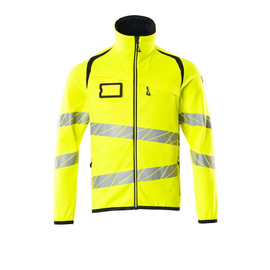 Fleecepullover mit Reißverschluss  Microfleecejacke / Gr. L, Hi-vis  Gelb/Schwarz Produktbild