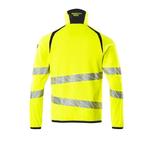Fleecepullover mit Reißverschluss  Microfleecejacke / Gr. S, Hi-vis  Gelb/Schwarz Produktbild Additional View 1 L