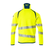 Fleecepullover mit Reißverschluss  Microfleecejacke / Gr. 2XL, Hi-vis  Gelb/Dunkelpetroleum Produktbild Additional View 1 S