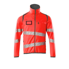 Fleecepullover mit Reißverschluss  Microfleecejacke / Gr. L, Hi-vis  Rot/Dunkelanthrazit Produktbild