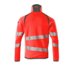 Fleecepullover mit Reißverschluss  Microfleecejacke / Gr. S, Hi-vis  Rot/Dunkelanthrazit Produktbild Additional View 1 S