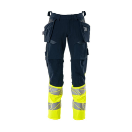 Hose mit Hängetaschen, ULTIMATE STRETCH  / Gr. 82C49, Schwarzblau/Hi-vis Gelb Produktbild