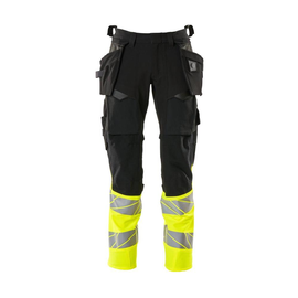 Hose mit Hängetaschen, ULTIMATE STRETCH  / Gr. 82C49, Schwarz/Hi-vis Gelb Produktbild