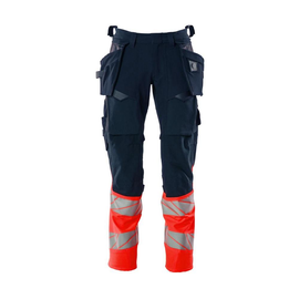 Hose mit Hängetaschen, ULTIMATE STRETCH  / Gr. 82C50, Schwarzblau/Hi-vis Rot Produktbild