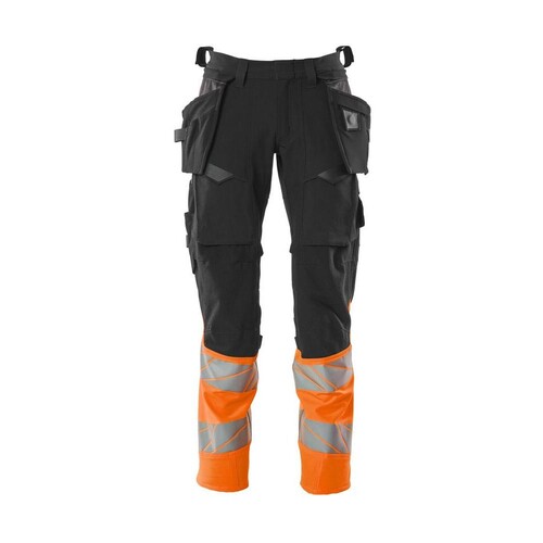 Hose mit Hängetaschen, ULTIMATE STRETCH  / Gr. 82C52, Dunkelanthrazit/Hi-vis  Orange Produktbild Front View L