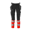 Hose mit Hängetaschen, ULTIMATE STRETCH  / Gr. 82C60, Dunkelanthrazit/Hi-vis Rot Produktbild