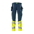 Hose mit Hängetaschen, ULTIMATE STRETCH  / Gr. 82C52, Dunkelpetroleum/Hi-vis  Gelb Produktbild Additional View 1 S