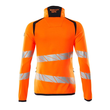 Fleecepullover mit Reißverschluss,  Damen Microfleecejacke / Gr. L, Hi-vis  Orange/Schwarzblau Produktbild Additional View 1 S