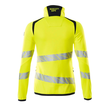 Fleecepullover mit Reißverschluss,  Damen Microfleecejacke / Gr. L, Hi-vis  Gelb/Schwarzblau Produktbild Additional View 1 S