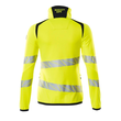 Fleecepullover mit Reißverschluss,  Damen Microfleecejacke / Gr. XL, Hi-vis  Gelb/Schwarz Produktbild Additional View 1 S