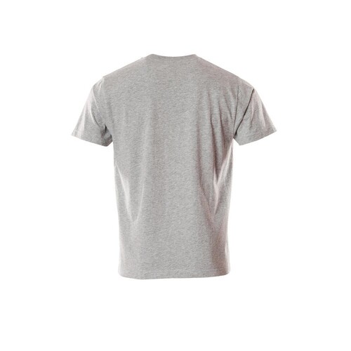 T-Shirt mit Druck / Gr. XL,  Grau-meliert/Hi-vis Orange Produktbild Additional View 1 L