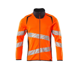 Sweatshirt mit Reißverschluss,modern  Fit / Gr. L, Hi-vis Orange/Schwarzblau Produktbild