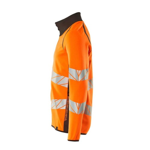 Sweatshirt mit Reißverschluss,modern  Fit / Gr. 4XL, Hi-vis  Orange/Dunkelanthrazit Produktbild Additional View 1 L