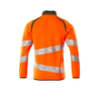 Sweatshirt mit Reißverschluss,modern  Fit / Gr. 4XL, Hi-vis Orange/Moosgrün Produktbild Additional View 1 S